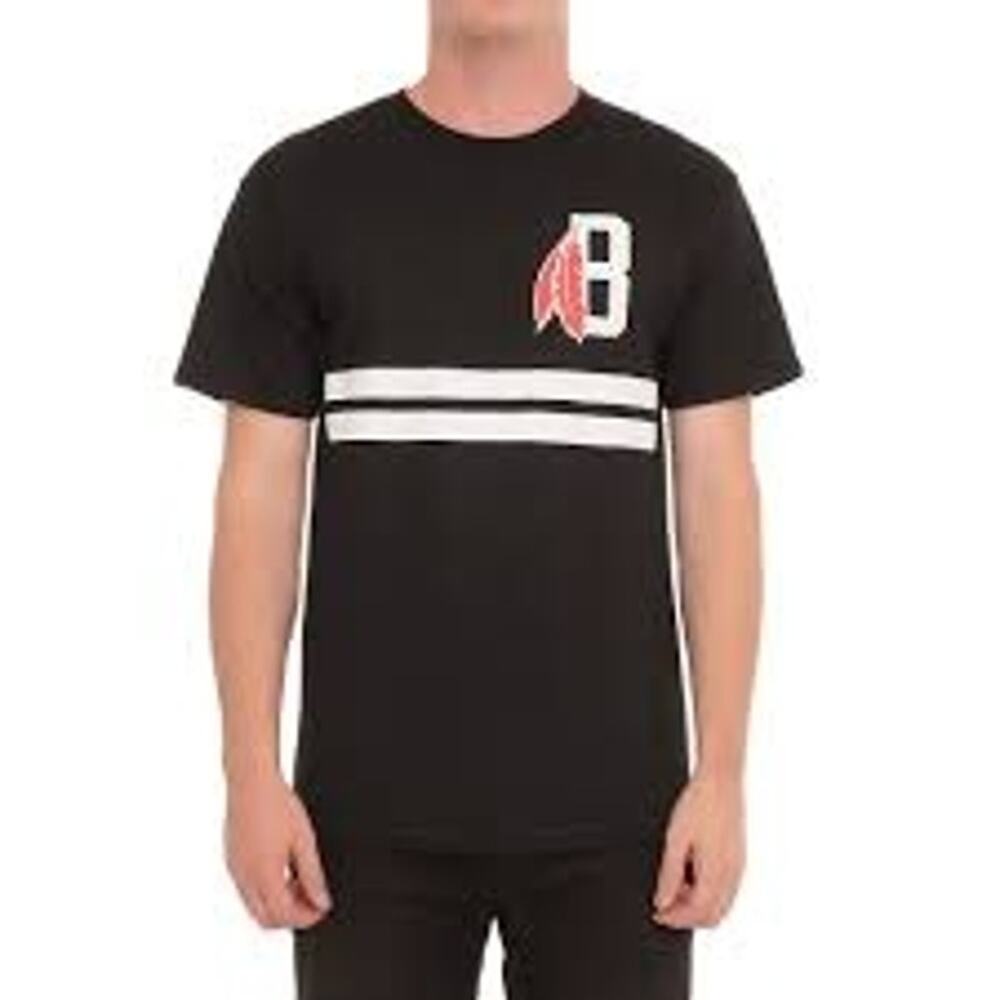 B Feather crewneck tee t-shirt  Black Scale NHL Hockey Chicago Blackhawks Unisex